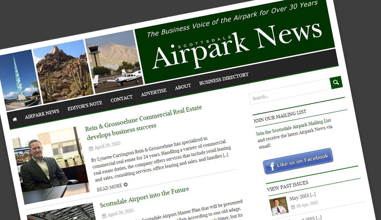 Jake Ertle featured in the May edition of Scottsdale Airpark News